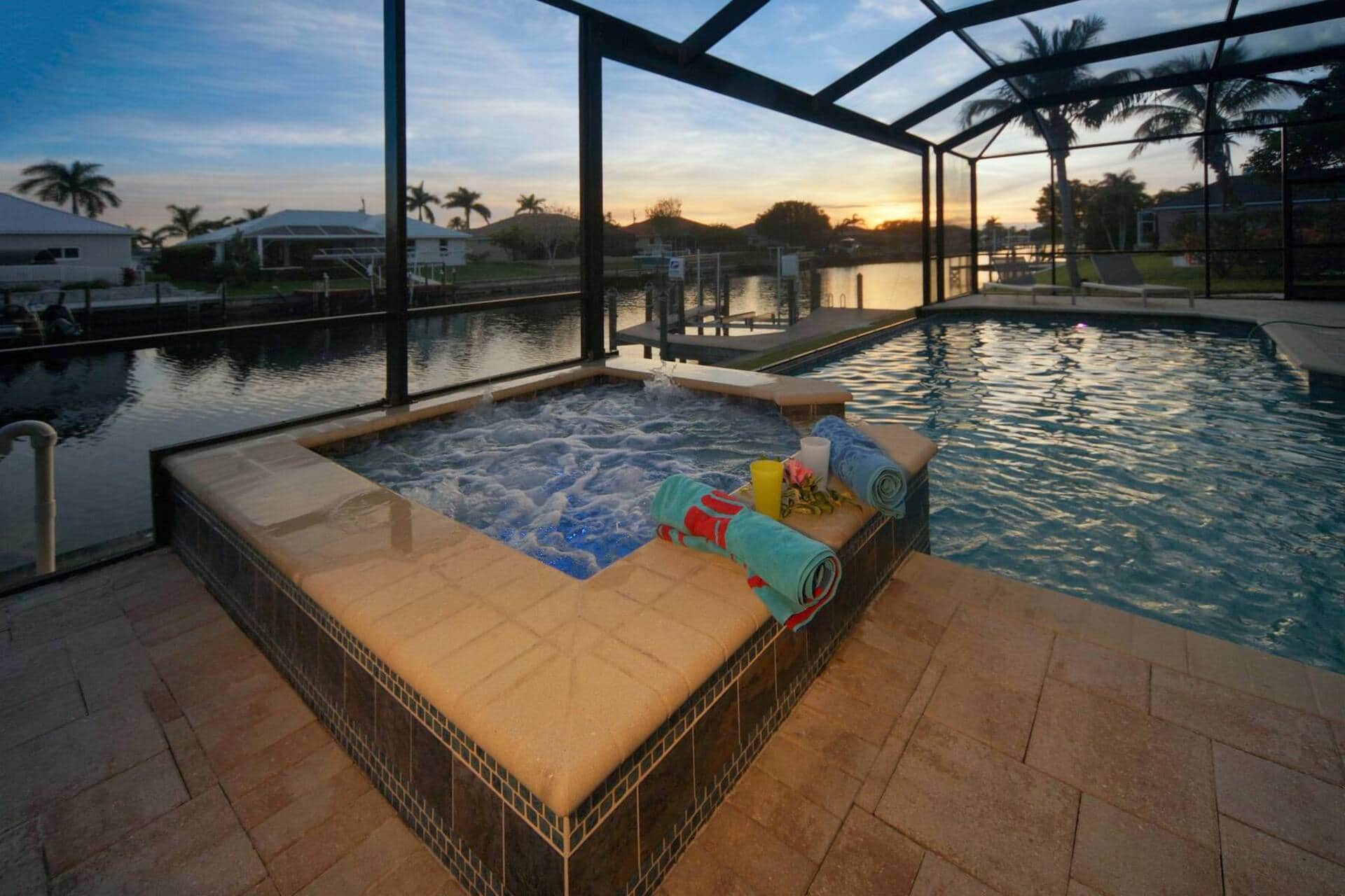 Private heated pool and outdoor spa