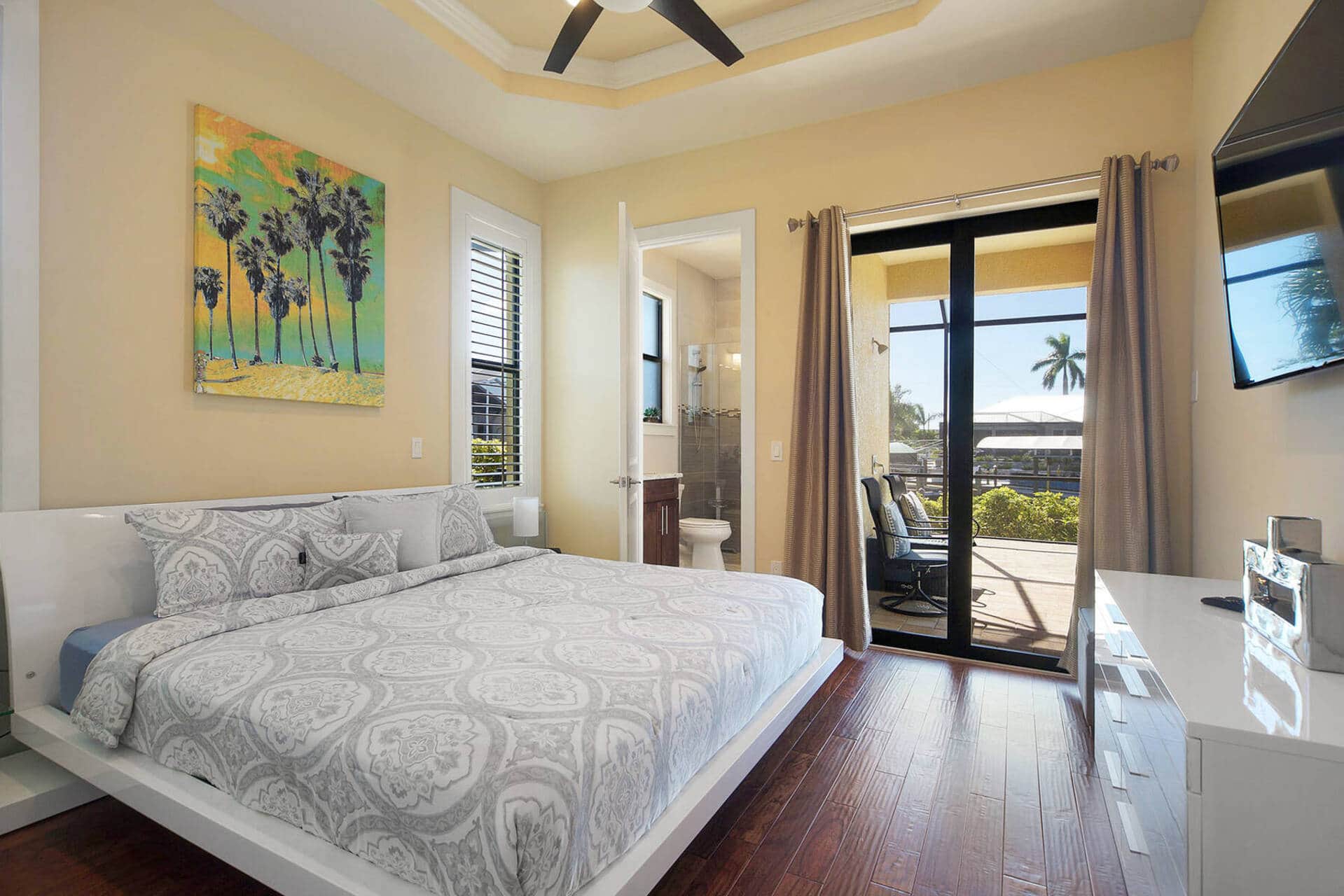 Pool-view bedroom