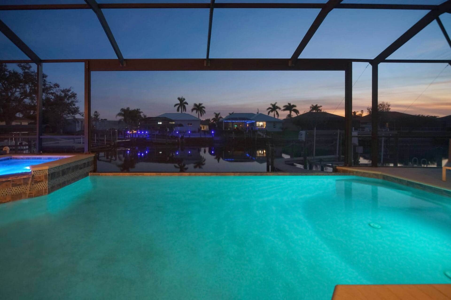 Pool and canal view